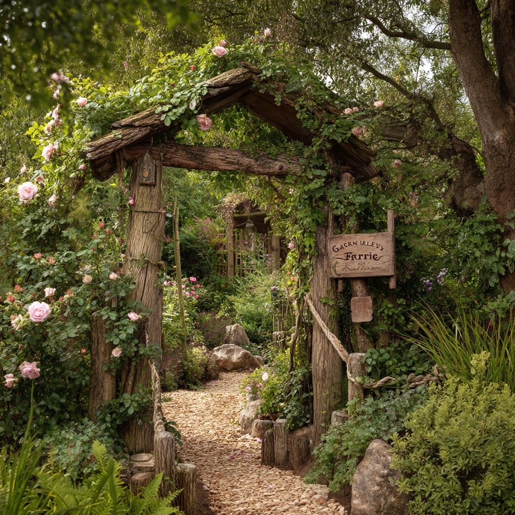 10 Large Fairy Garden Ideas Backyards for a Whimsical Outdoor Retreat 11 Fairy Garden Entrance Arch