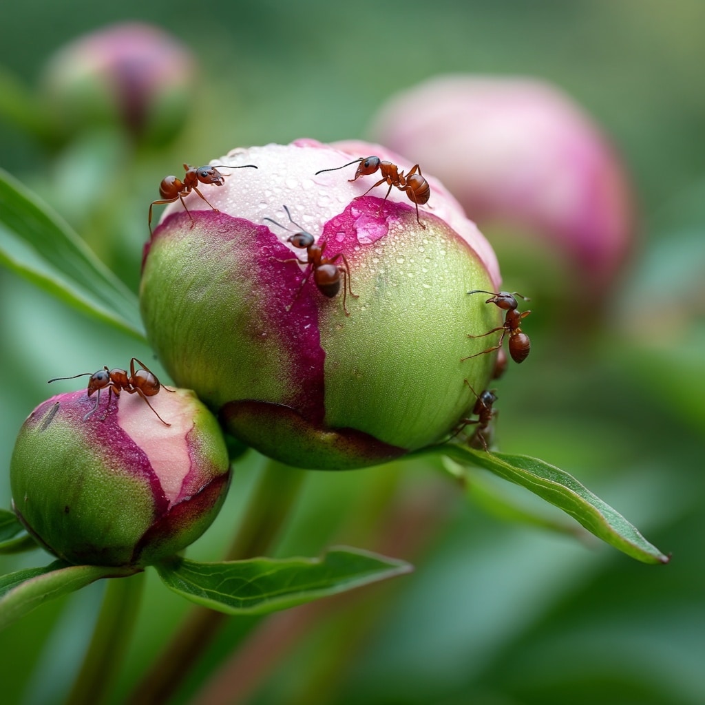 Are ants responsible for peonies not blooming