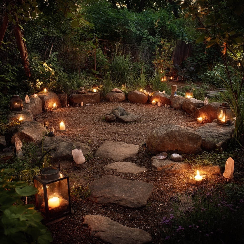 10 Large Fairy Garden Ideas Backyards for a Whimsical Outdoor Retreat 15 Moonlit Meditation Circle