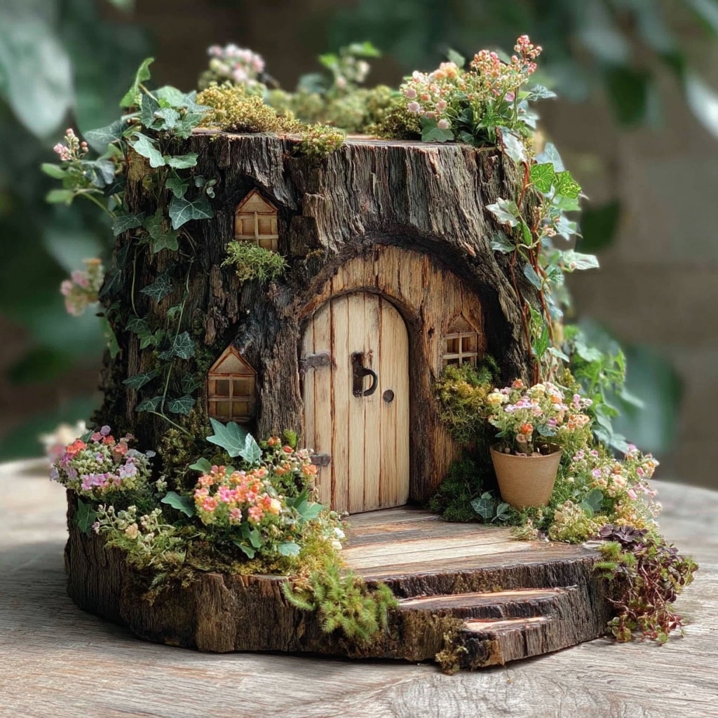 10 Large Fairy Garden Ideas Backyards for a Whimsical Outdoor Retreat 4 Tree Stump Fairy House