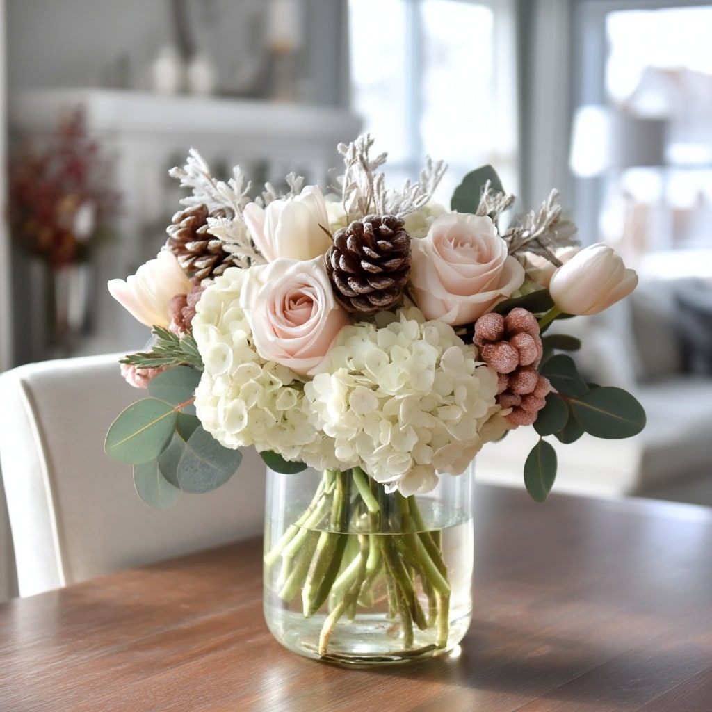 5 Fabulous Winter Floral Arrangements 2 Bright and Blushing