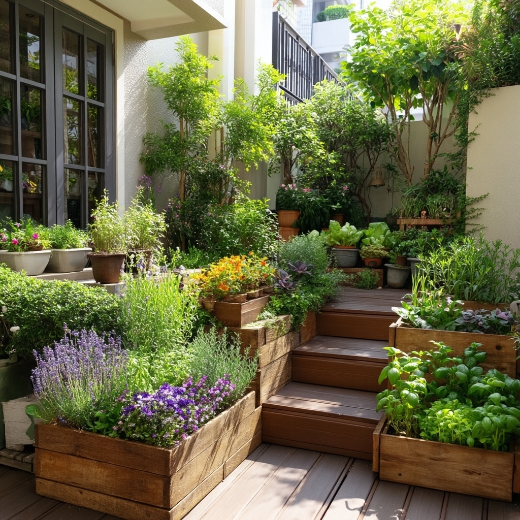 10 Landscaping Ideas for Your Small Backyard 2 Tiered Container Garden