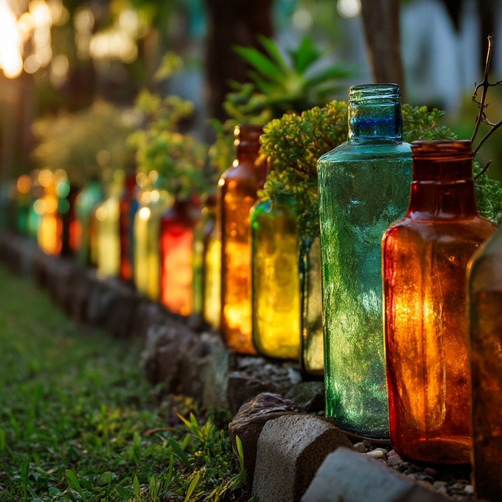 DIY Bottle Borders and Decor