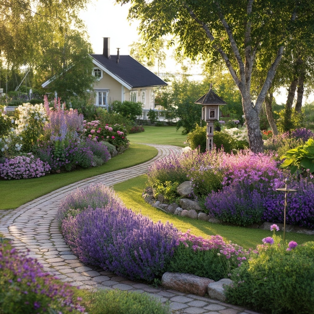  Flower Garden Ideas with Curves and Shapes