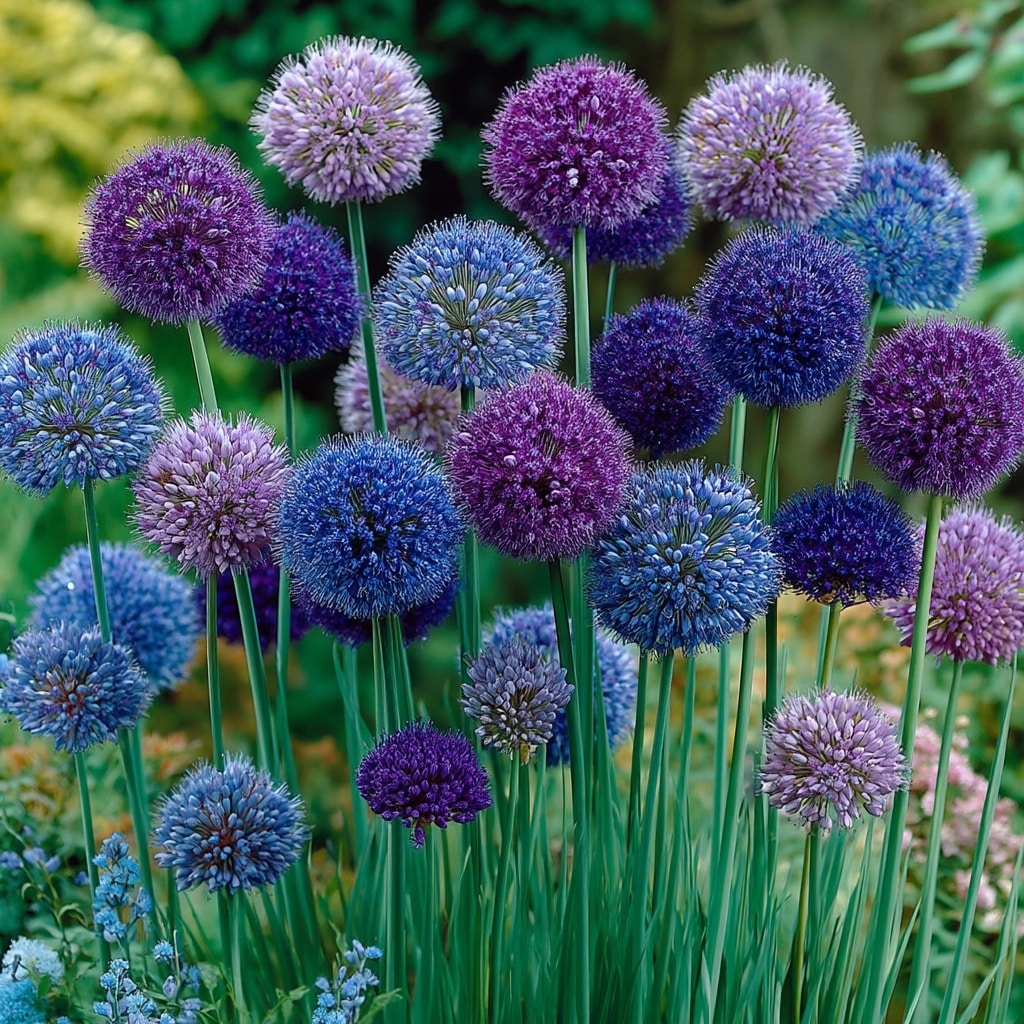 6 Stunning Blue Flowers to Brighten Your Garden 3 Flowering Onion (Allium)