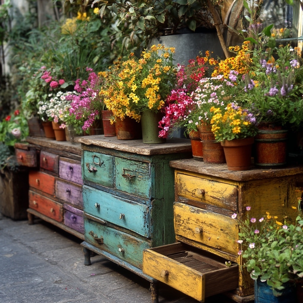 Upcycled Furniture as Planters