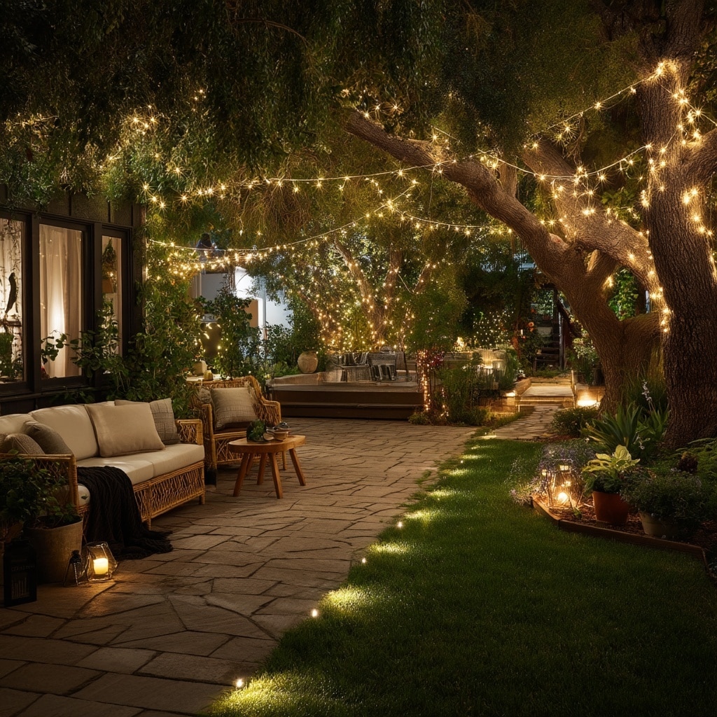 .Ambient Lighting to Extend Backyard Oasis Enjoyment Into the Evening