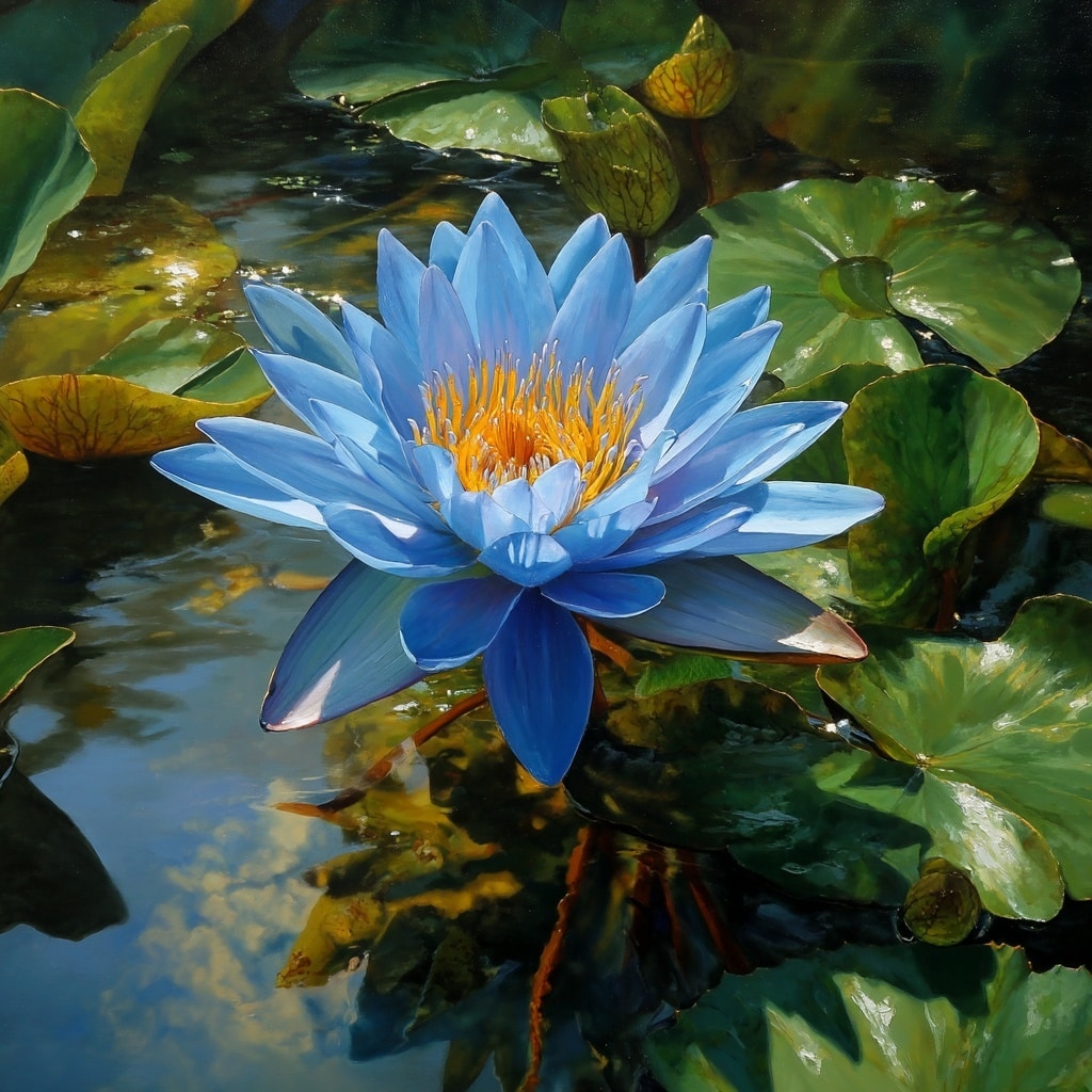  Blue Star Water Lily