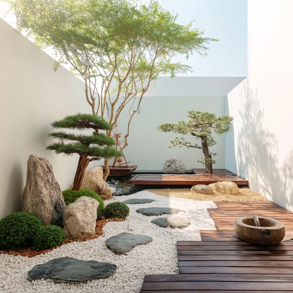 6 Small Garden Decoration Ideas for Smart Garden Decor 2 Create a Peaceful Escape with a Zen-Inspired Garden Decor