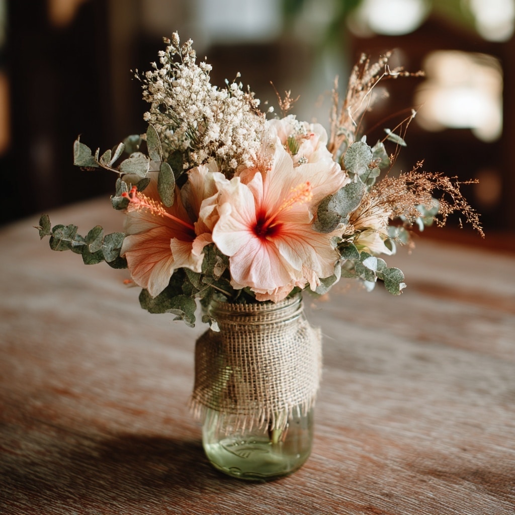 10 Hibiscus Bouquet Ideas to Brighten Any Space 2 Rustic Vintage Charm