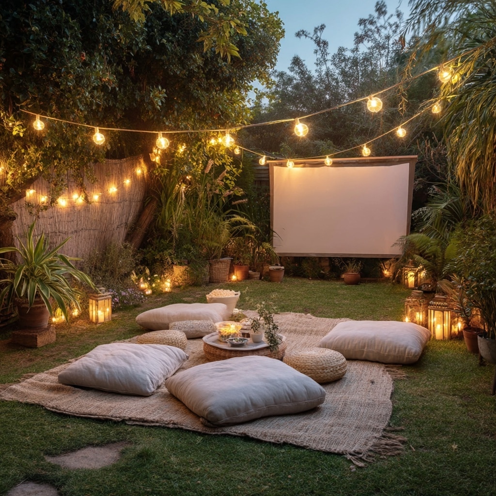 10 Backyard Ideas for Small Yards That Maximize Space 11 Set Up a DIY Outdoor Cinema