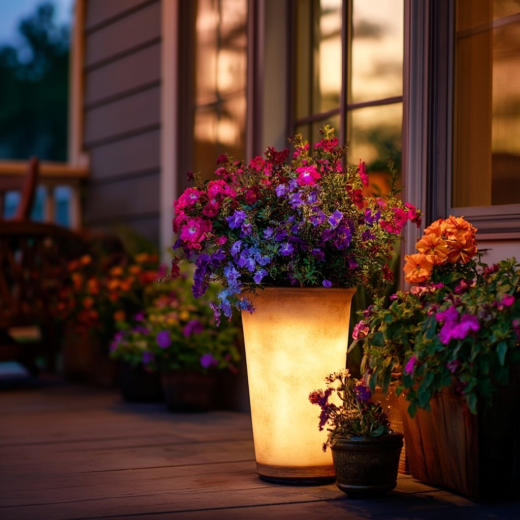 Solar Lighting in Planters