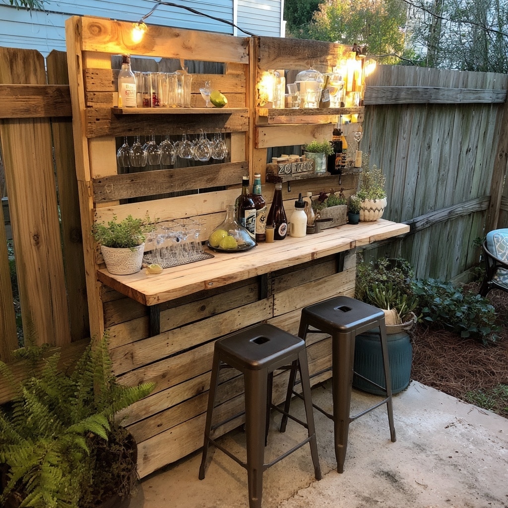 11 Budget-Friendly Backyard Ideas for Small Yards 14 Build a DIY Outdoor Pallet Bar