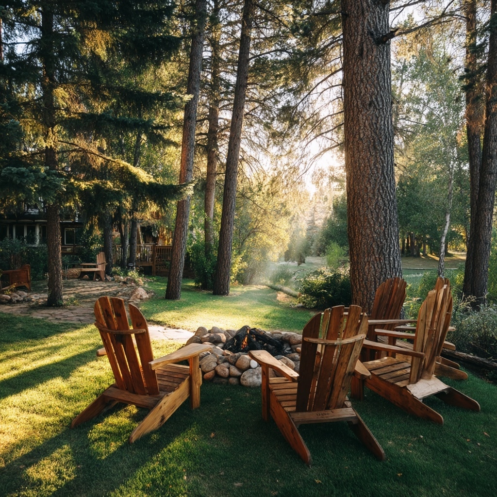 12 Outdoor Ideas for a Cozy Backyard Setup 12 Classic Adirondack Chairs