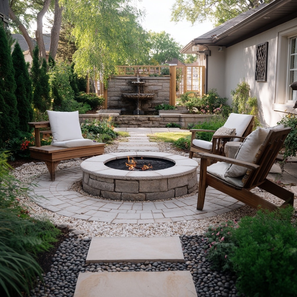 Backyard Landscaping Designs: 11 Ideas to Transform Your Yard 12 Install a Fire Pit or Water Feature as a Focal Point