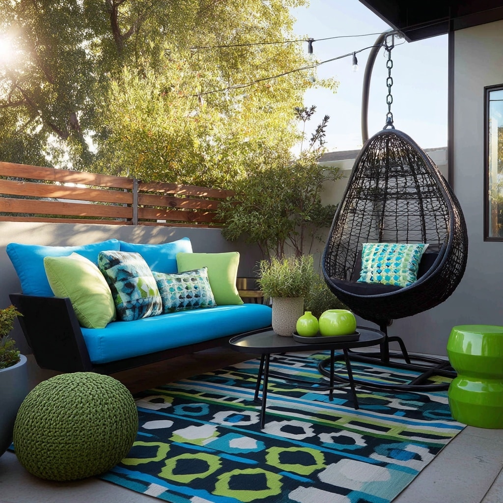 Add Bold Flair with a Dramatic and Colorful Patio
