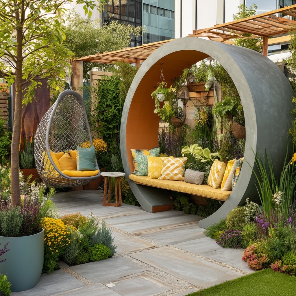 6 Small Garden Decoration Ideas for Smart Garden Decor 3 Add Character with Unique Furniture for Garden Decor
