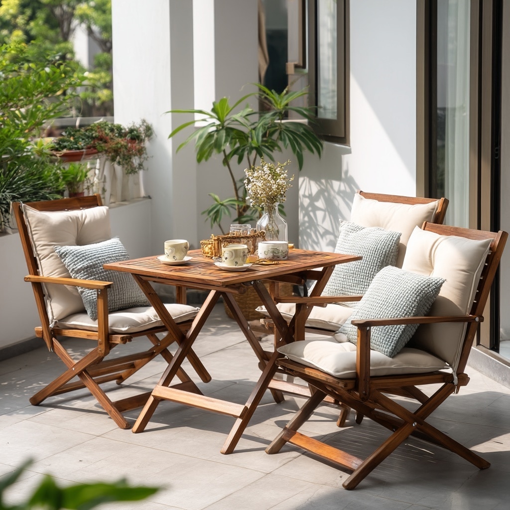 10 Backyard Ideas for Small Yards That Maximize Space 3 Choose Smart Outdoor Furniture for Small Spaces