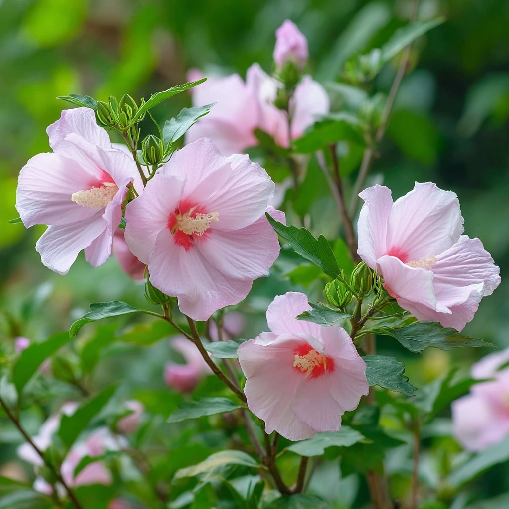7 Types of Hibiscus Flowers – Common & Rare Varieties 3 Hibiscus syriacus (Rose of Sharon)