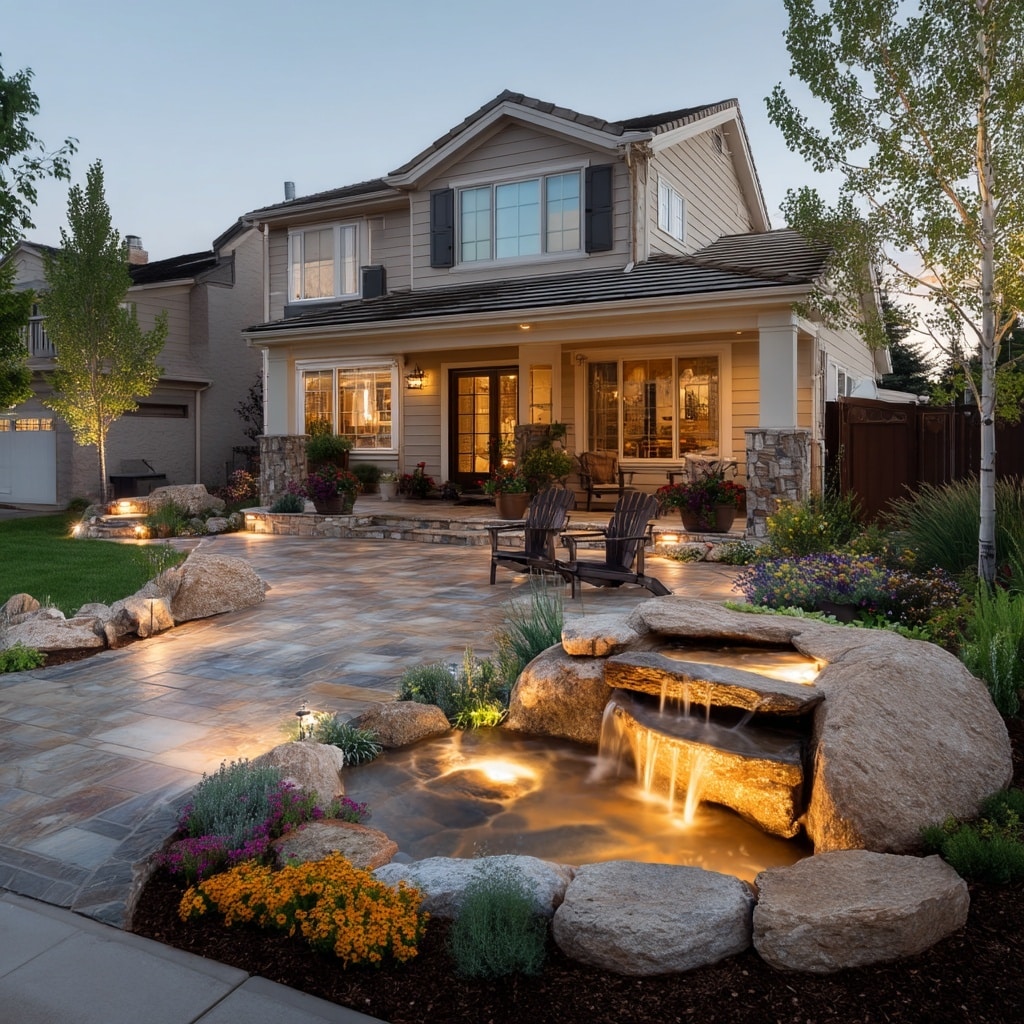 4 Lawn Shapes for Stunning Front Yard Landscaping 3 How to Blend Lawn Shape with Landscaping Design