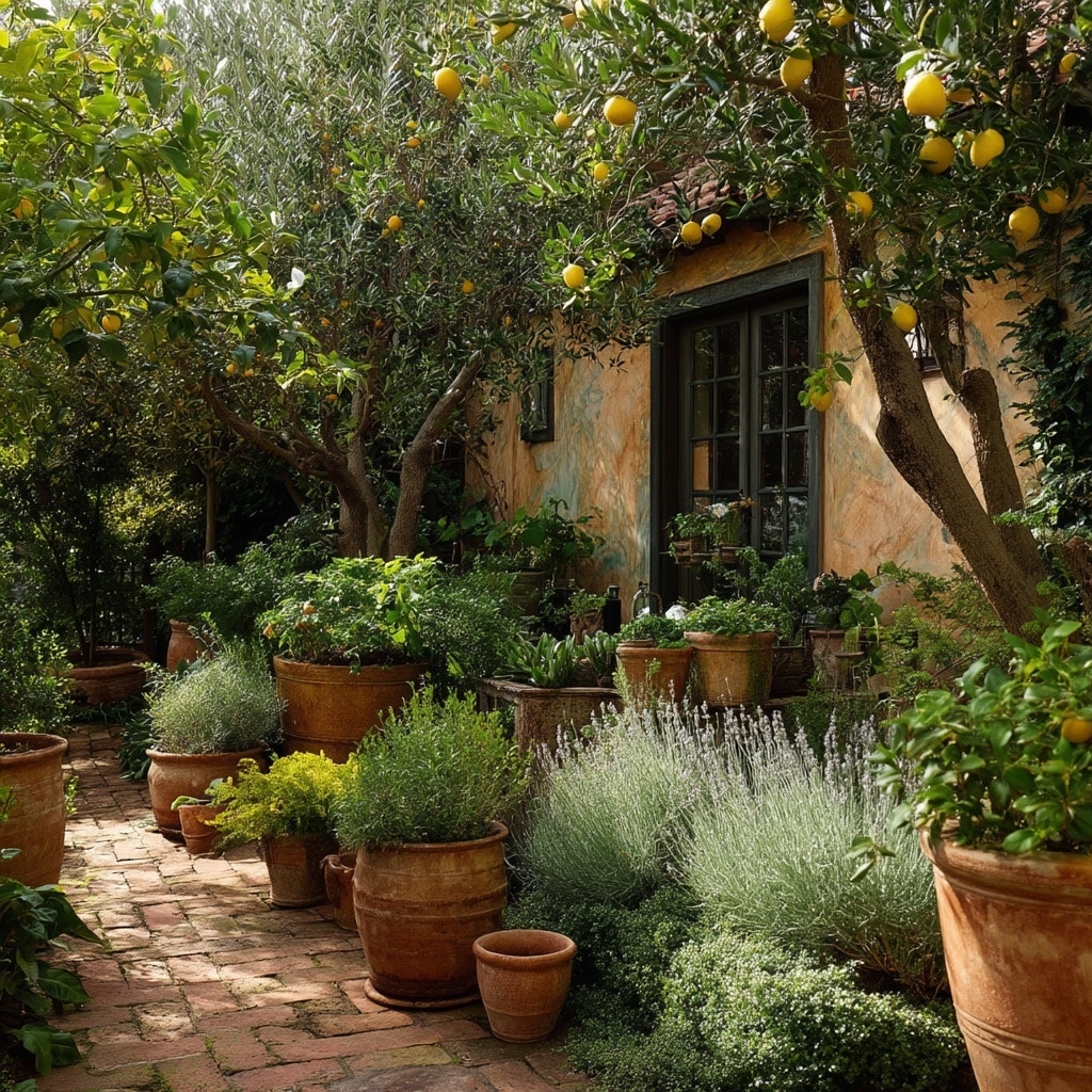 Mediterranean Backyard Ideas for a Stunning Retreat 3 Plenty of Greenery