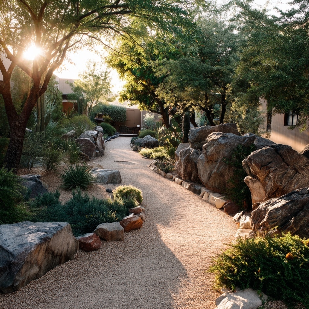 10 Budget-Friendly Arizona Backyard Ideas That Work 4 . Add Durable Gravel Walkways