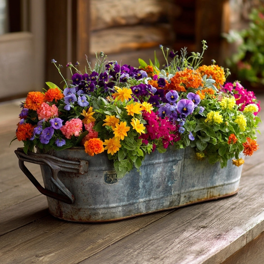 Galvanized Tub Planter (DIY Style)