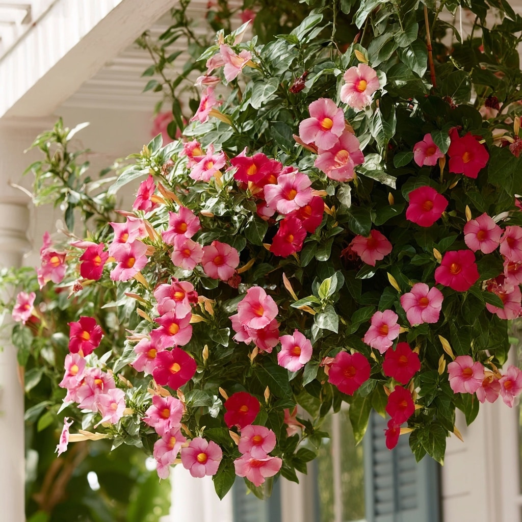 8 Best Hanging Flowers for Beautiful Garden Baskets 5 Mandevillas