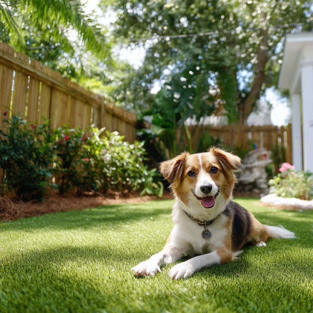 Artificial Turf Backyard Ideas for Florida Homes 4 . Pet-Friendly Turf for a Cleaner, Happier Yard