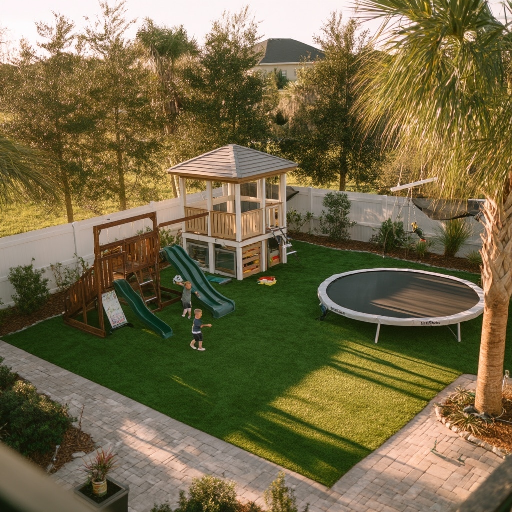 Artificial Turf Backyard Ideas for Florida Homes 5 A Safer Play Area for Kids