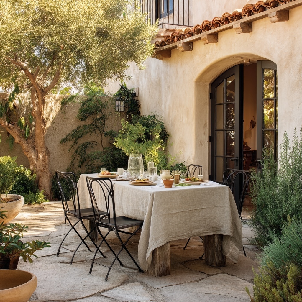 Mediterranean Backyard Ideas for a Stunning Retreat 6 Al Fresco Dining Area