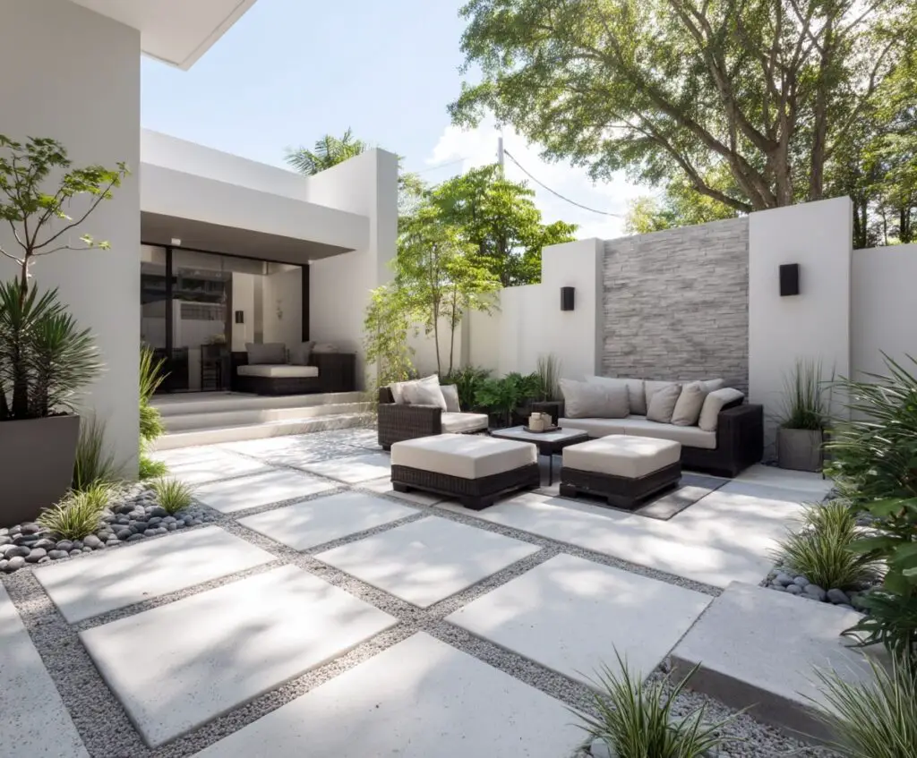 Geometric Shapes for a Modern, Structured Patio
