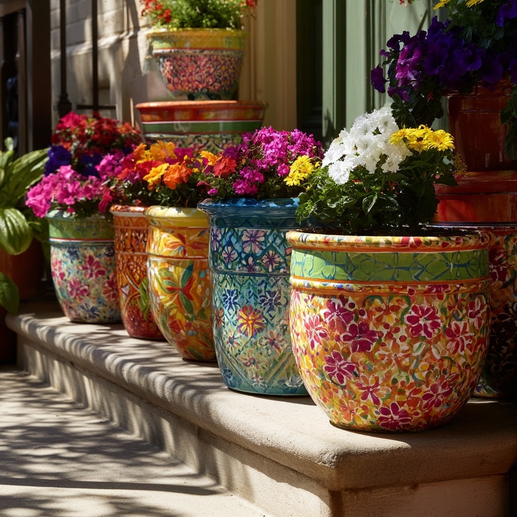 Painted Flower Pots for a Custom Look