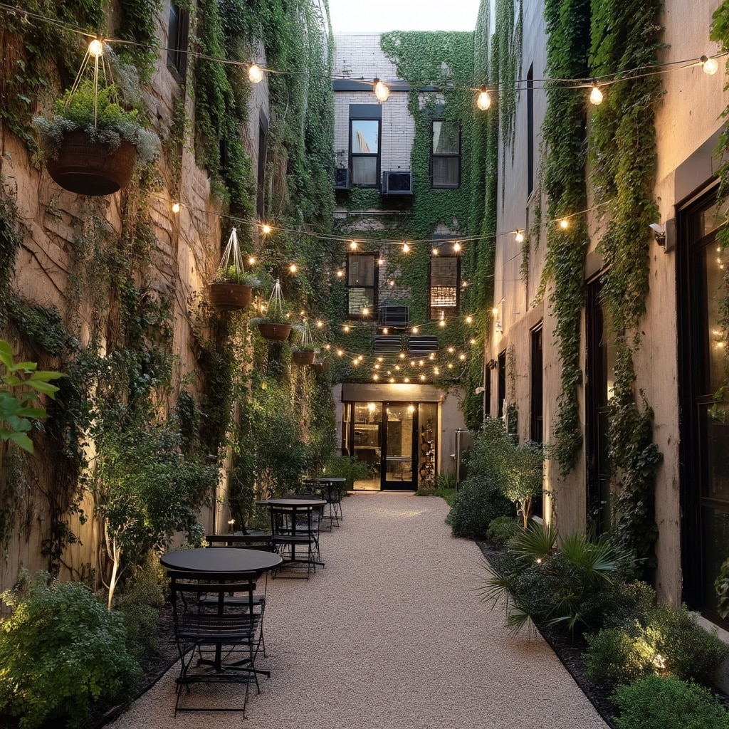 10+ Grassless Backyard Ideas That Are Low Maintenance 5 Walled Courtyards with Vertical Greenery