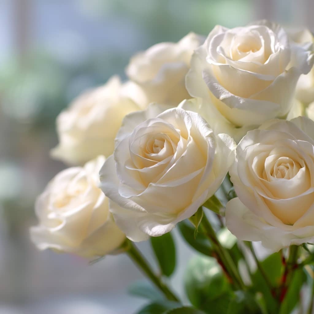 6 Beautiful Roses to Gift on Rose Day 5 White Roses – A Gesture of Peace and New Beginnings