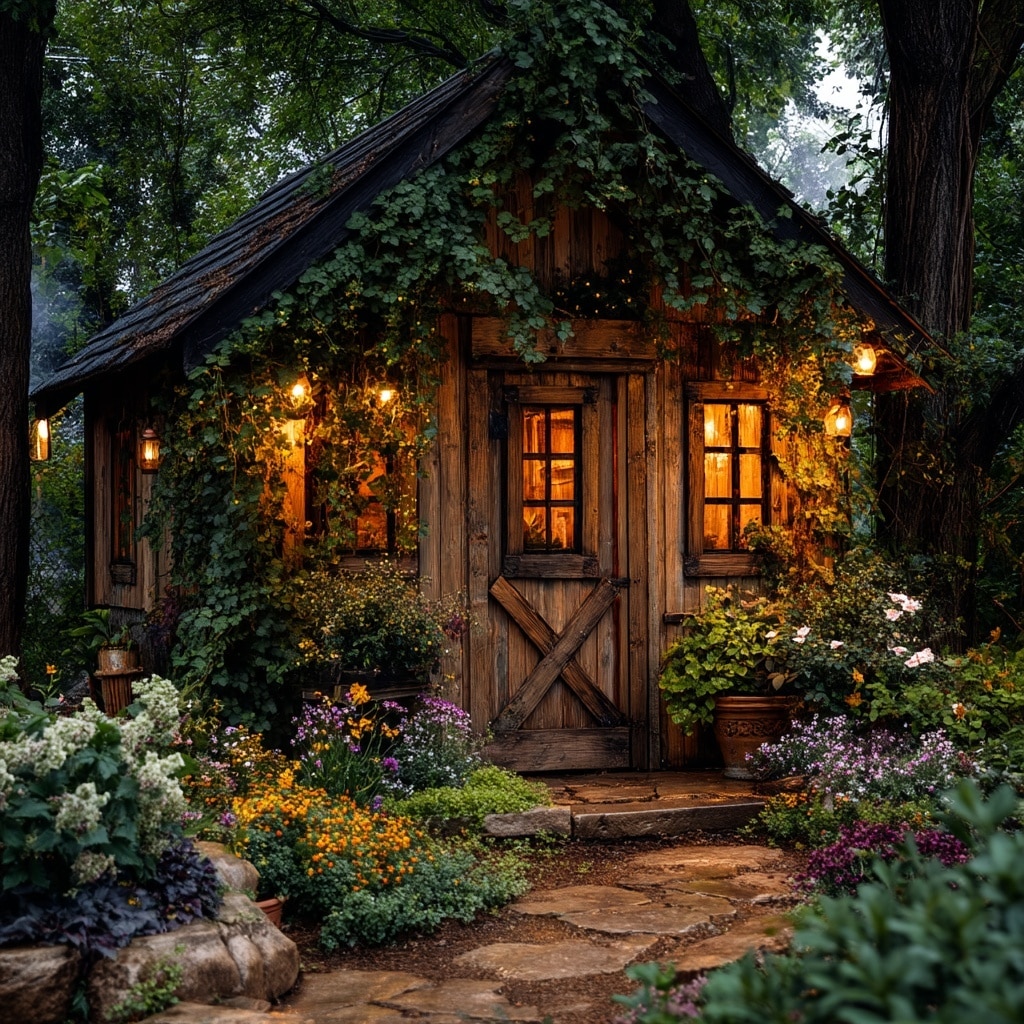 6 Small Garden Decoration Ideas for Smart Garden Decor 6 Add Charm with a Small Garden Shed or Cabin
