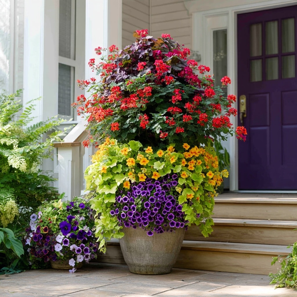 Colorful Flower Pot Combo