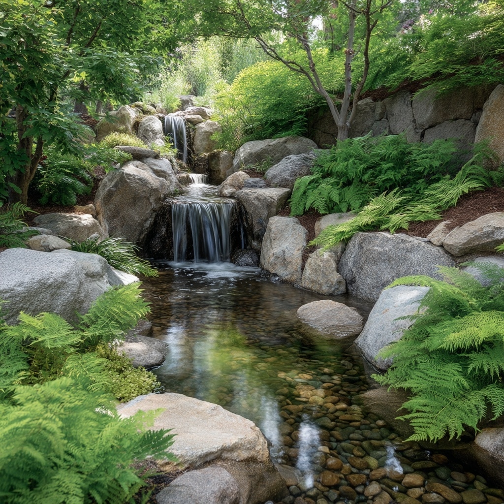 Landscaping Ideas for an Uneven Backyard 6 Install a Water Feature