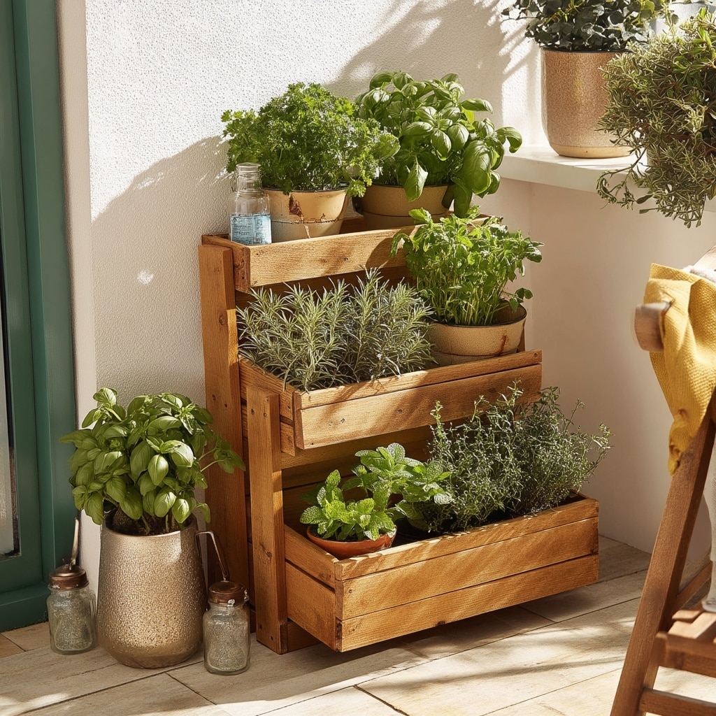 12 DIY Planter Boxes You Can Build in One Day 8 Vertical Herb Planter for Small Spaces