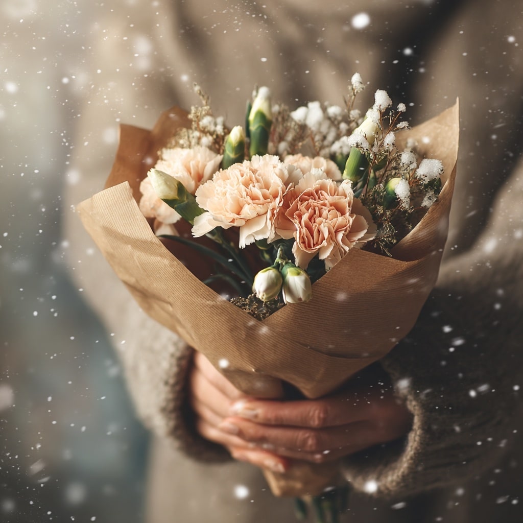 January Flowers: Carnations & Snowdrops