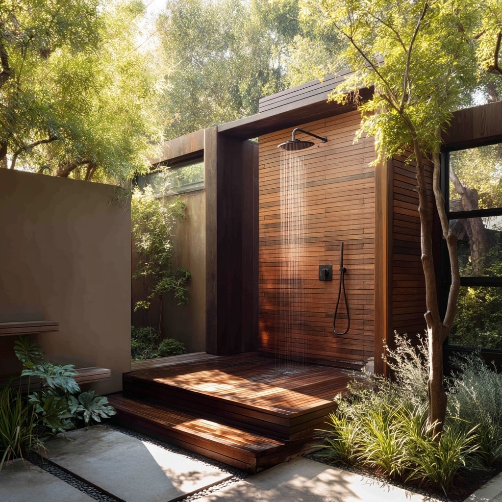 Add an Outdoor Shower for Function and Flair