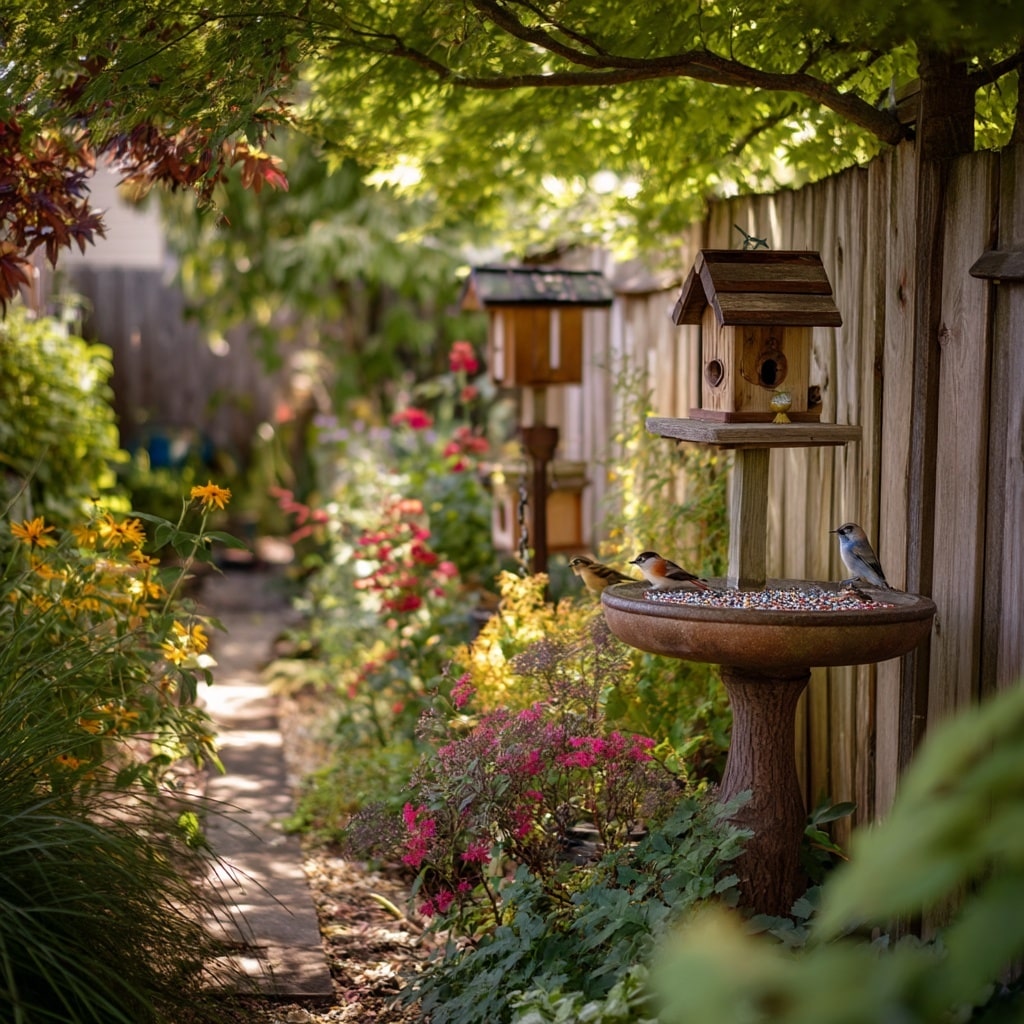 10 Backyard Ideas for Small Yards That Maximize Space 7 . Build a Bird-Friendly Backyard Haven