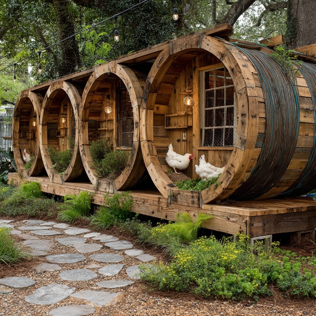 7 Chicken Coop Ideas That Are Cheap, Safe & Creative 9 Empty Spools Chicken Coop