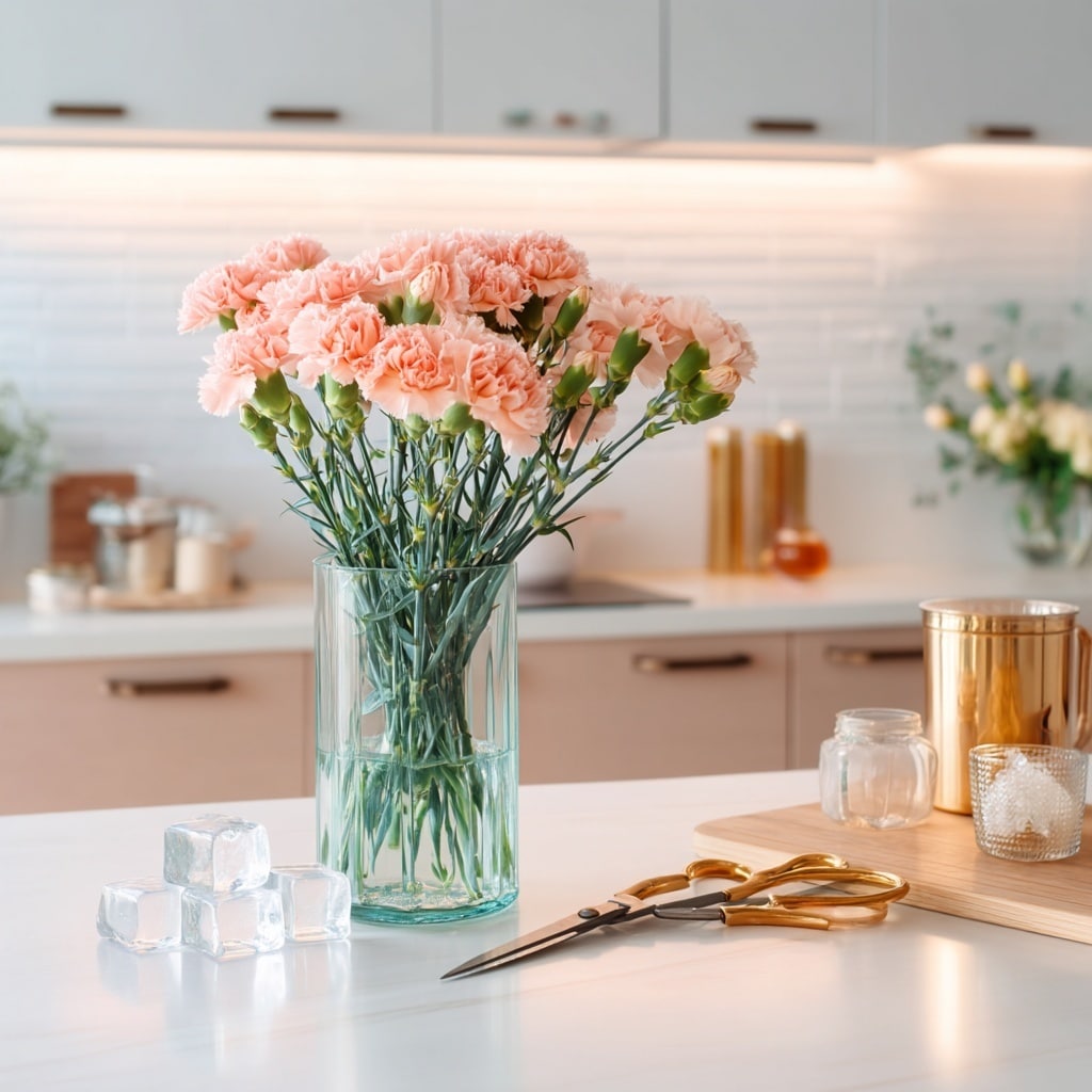 January Flowers: Carnations & Snowdrops