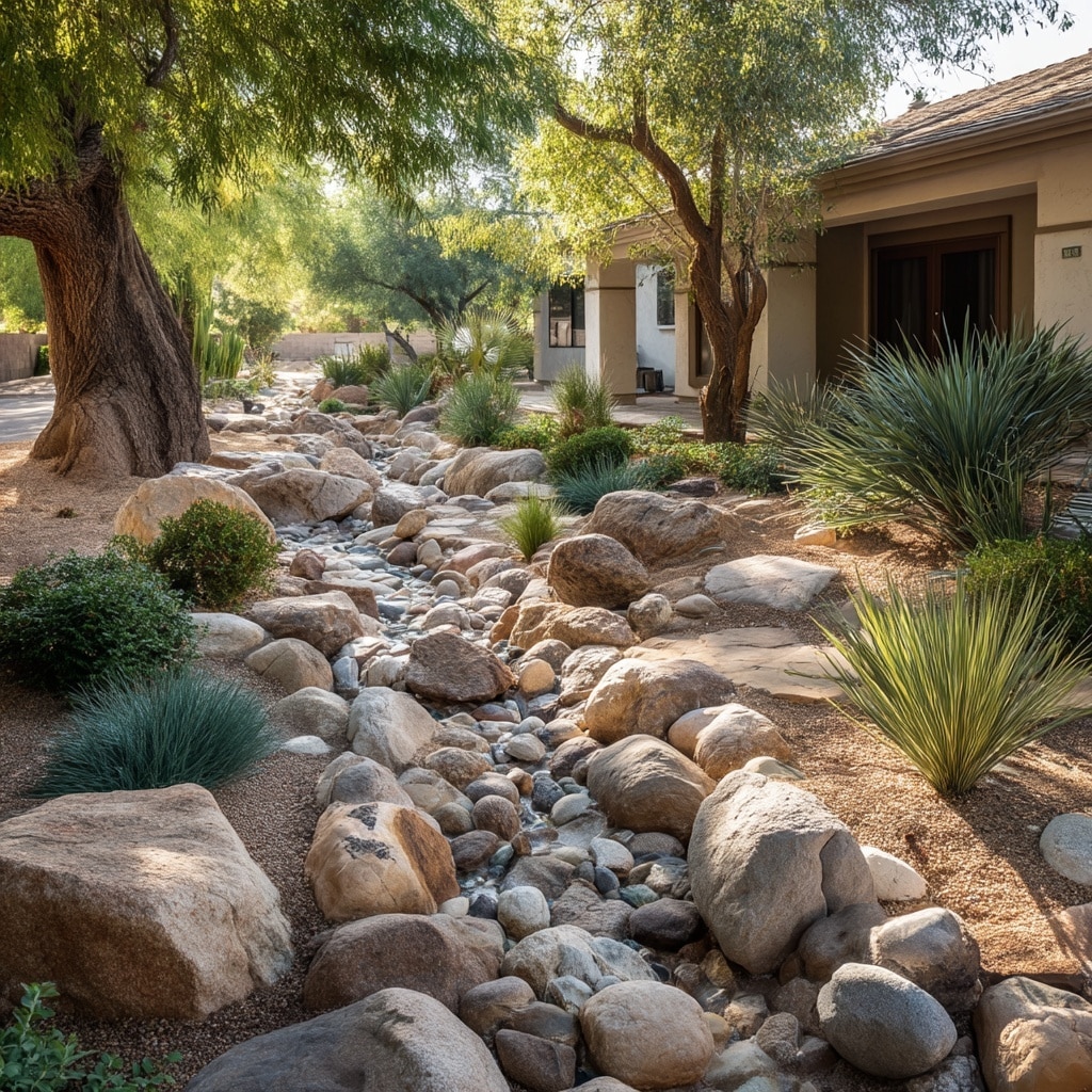 10 Budget-Friendly Arizona Backyard Ideas That Work 7 Incorporate a Dry Creek Bed for Style and Function