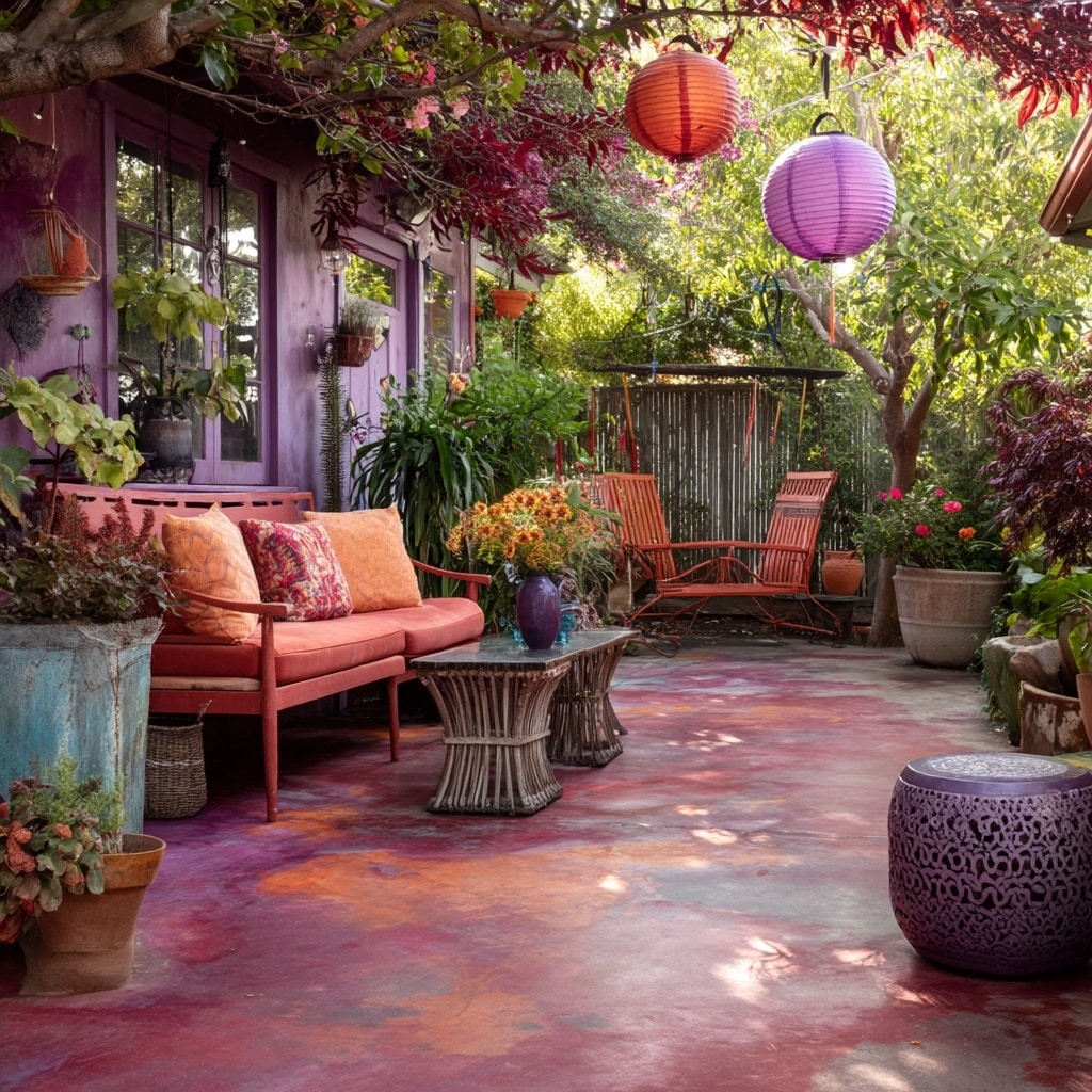 Add Personality with Colorful Cement Designs