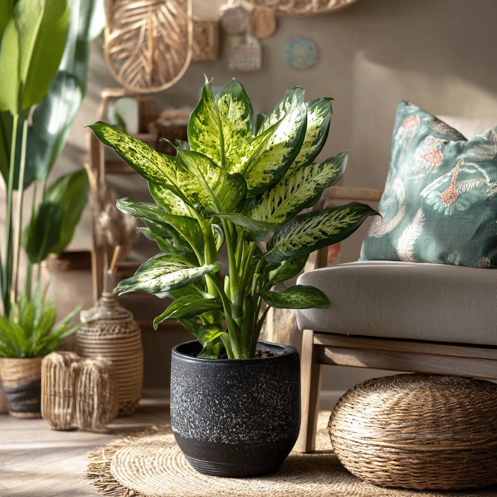 10 Small Plants That Fit in Any Home 8 . Marian Dieffenbachia