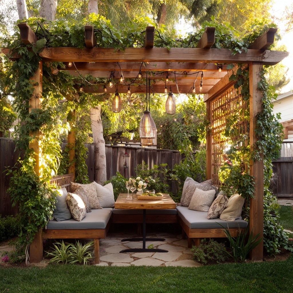 10 Backyard Ideas for Small Yards That Maximize Space 9 Build a Pergola Retreat for Shade and Comfort