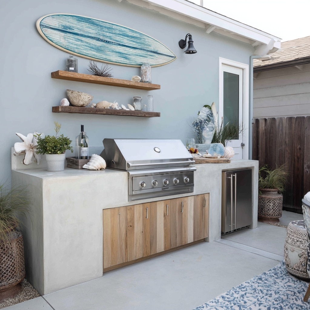 Design a Beachy Grilling Station for Outdoor