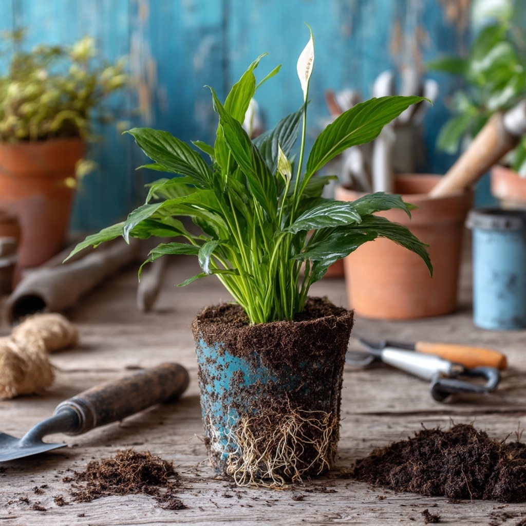 Repotting Peace Lilies